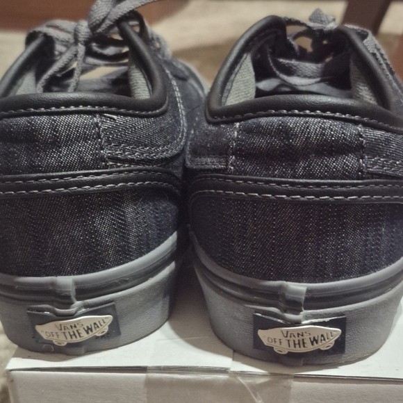 VANS Men's Sz 7 Off The Wall Pro 721356 Denim Black Grey Skateboard Sneakers - Picture 7 of 9